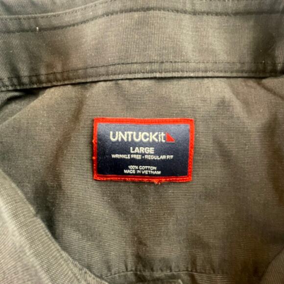 Black Stone Untuckit Large Button Down Dress Shirt Long Sleeve - Picture 7 of 7